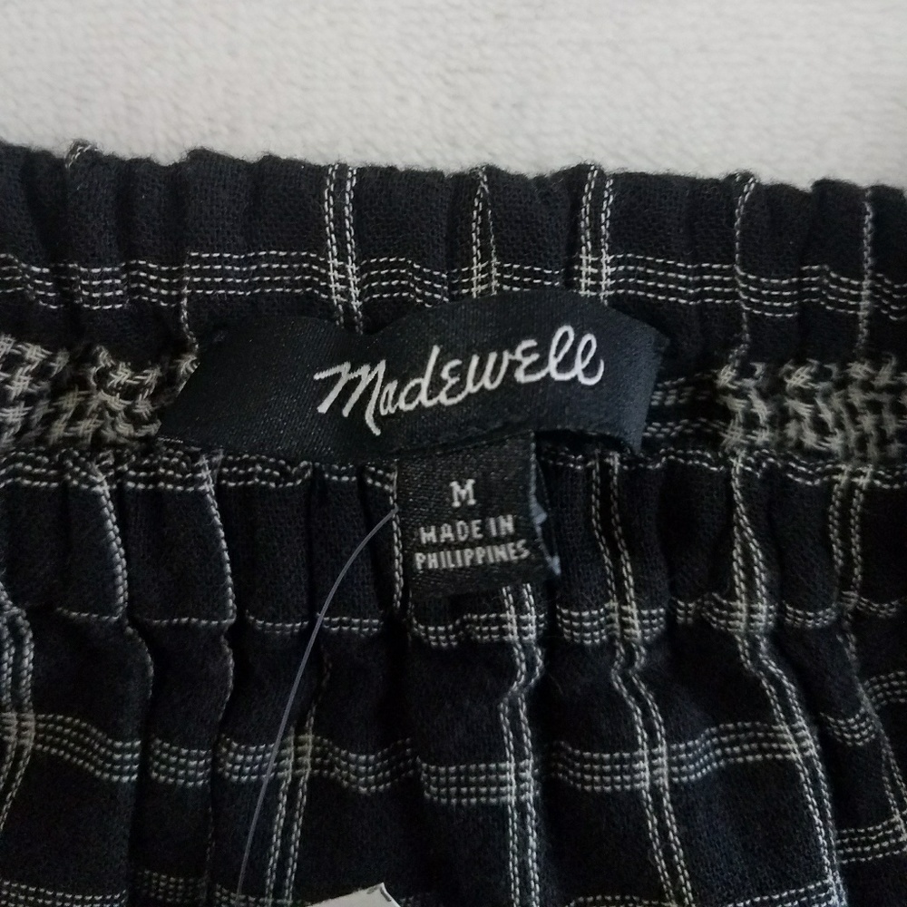 Madewell Plaid Off the Shoulder Top sz M - Picture 6 of 7
